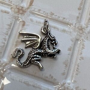 Sterling Silver .925 Dragon Pendant Charm – Mythical Fantasy Creature